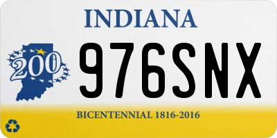 IN license plate 976SNX