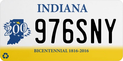 IN license plate 976SNY