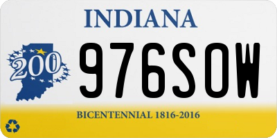 IN license plate 976SOW