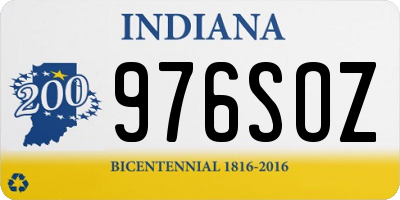 IN license plate 976SOZ