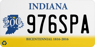 IN license plate 976SPA