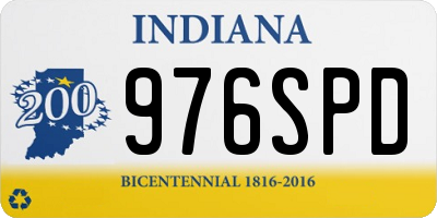 IN license plate 976SPD