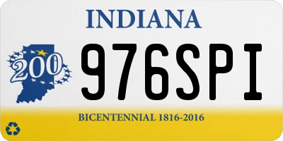 IN license plate 976SPI