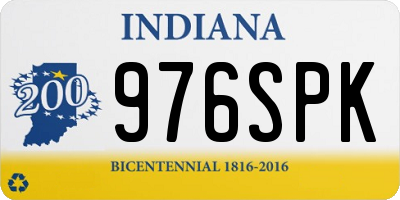 IN license plate 976SPK