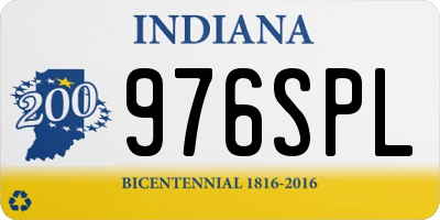 IN license plate 976SPL