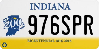 IN license plate 976SPR