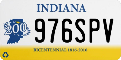 IN license plate 976SPV