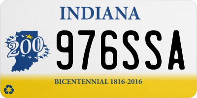 IN license plate 976SSA