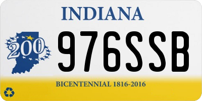 IN license plate 976SSB