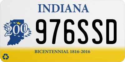 IN license plate 976SSD