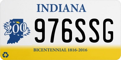 IN license plate 976SSG