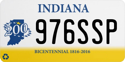 IN license plate 976SSP