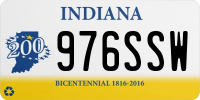 IN license plate 976SSW