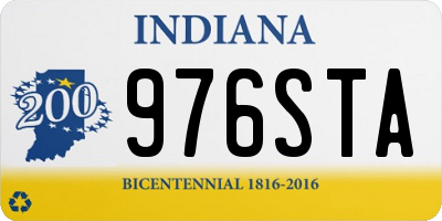 IN license plate 976STA