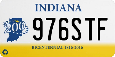 IN license plate 976STF