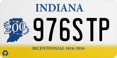 IN license plate 976STP