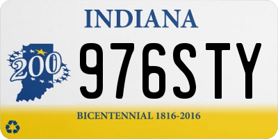 IN license plate 976STY