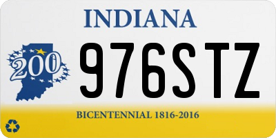 IN license plate 976STZ