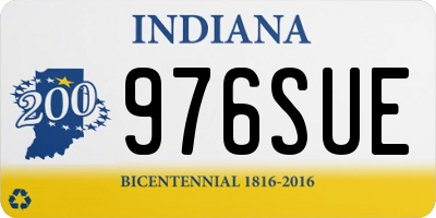 IN license plate 976SUE