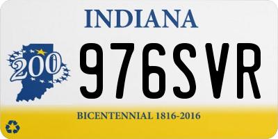 IN license plate 976SVR