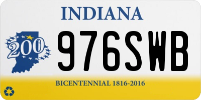 IN license plate 976SWB
