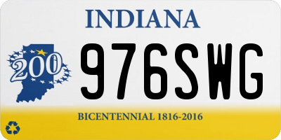 IN license plate 976SWG