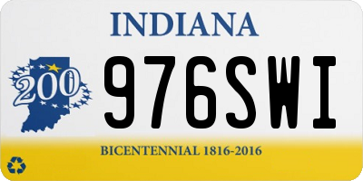 IN license plate 976SWI