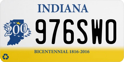 IN license plate 976SWO