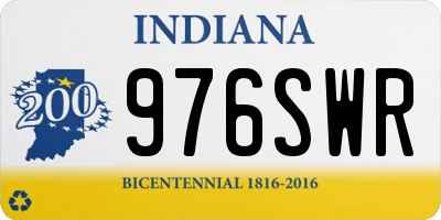 IN license plate 976SWR