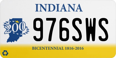 IN license plate 976SWS