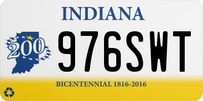 IN license plate 976SWT