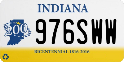 IN license plate 976SWW