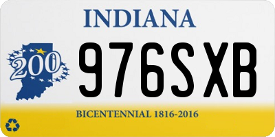IN license plate 976SXB
