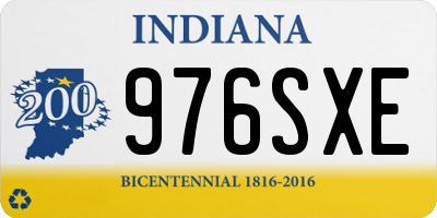 IN license plate 976SXE