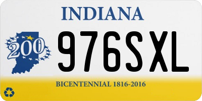 IN license plate 976SXL