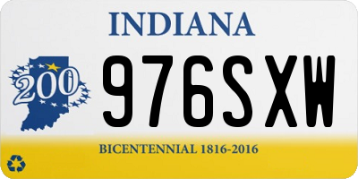 IN license plate 976SXW