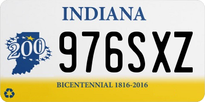 IN license plate 976SXZ