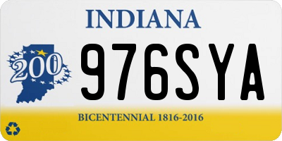 IN license plate 976SYA