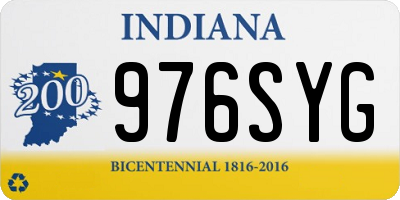 IN license plate 976SYG