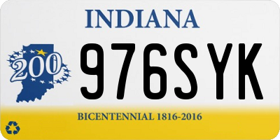 IN license plate 976SYK