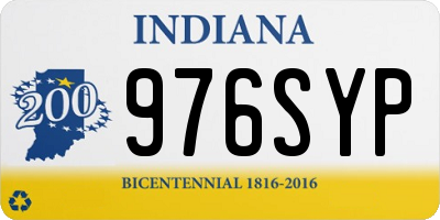 IN license plate 976SYP