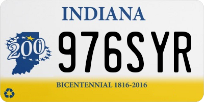 IN license plate 976SYR
