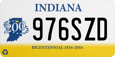 IN license plate 976SZD