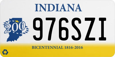 IN license plate 976SZI