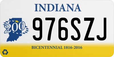 IN license plate 976SZJ