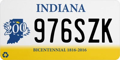 IN license plate 976SZK
