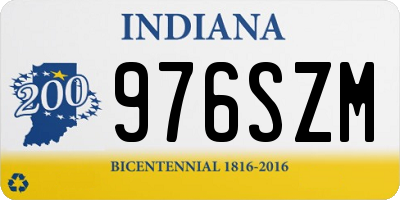 IN license plate 976SZM