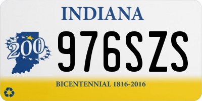 IN license plate 976SZS