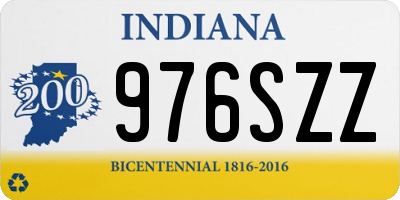 IN license plate 976SZZ