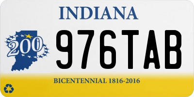IN license plate 976TAB
